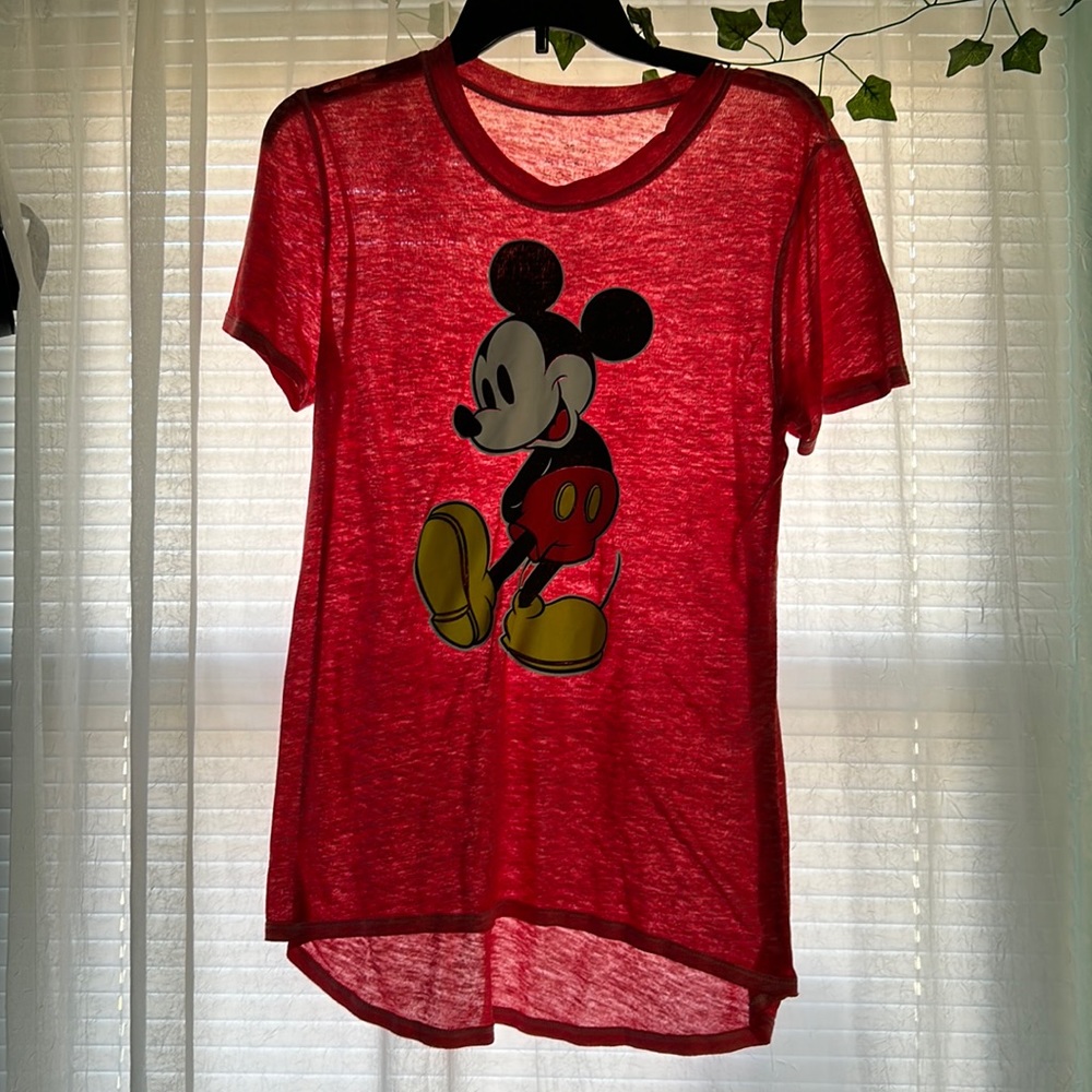 Pink, Disney, Mickey Mouse T shirt, Size Small, Sheer Material